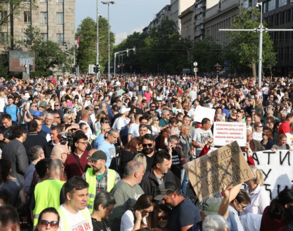Peti protest dijela opozicije "Srbija protiv nasilja"