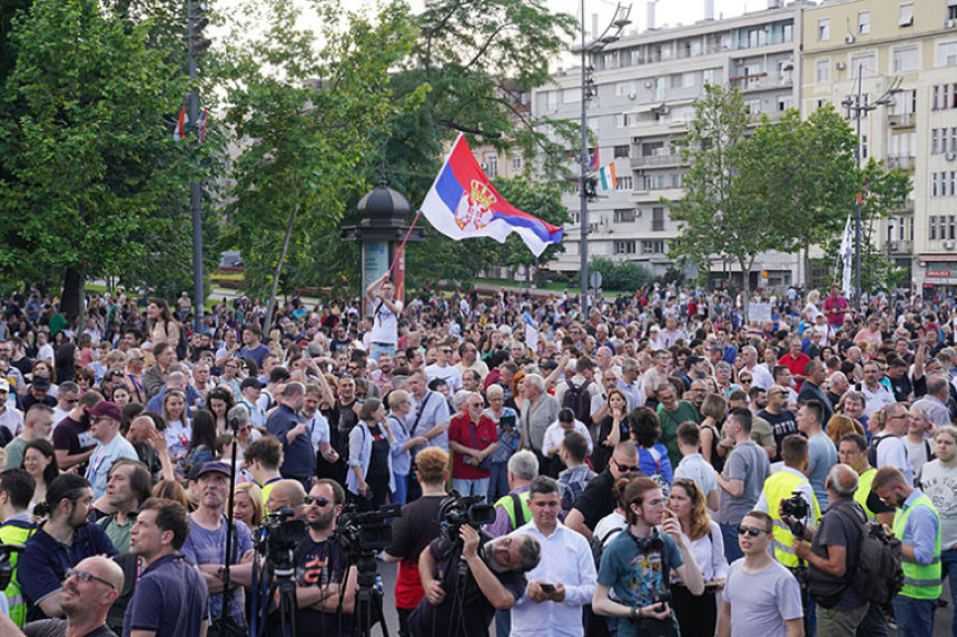 Završen šesti protest "Srbija protiv nasilja"