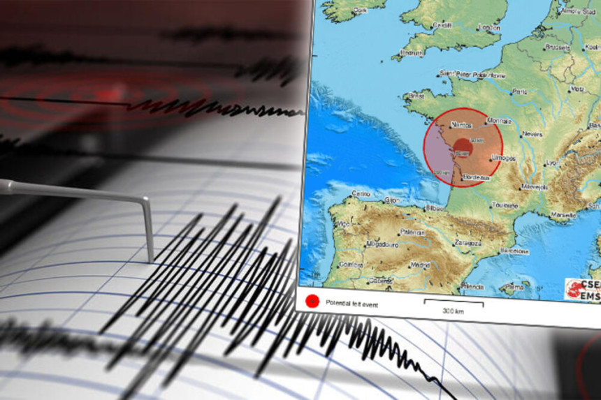 Snažan zemljotres jačine 5,3 stepeni pogodio Francusku