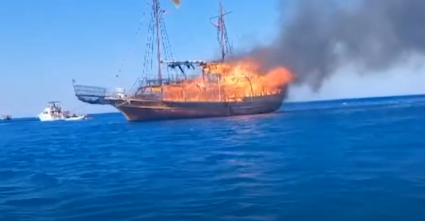 Drama na Rodosu: Zapalio se brod sa 82 putnika