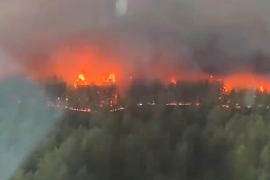 Sveta Gora: Jake vatrogasne snage se bore sa vatrom