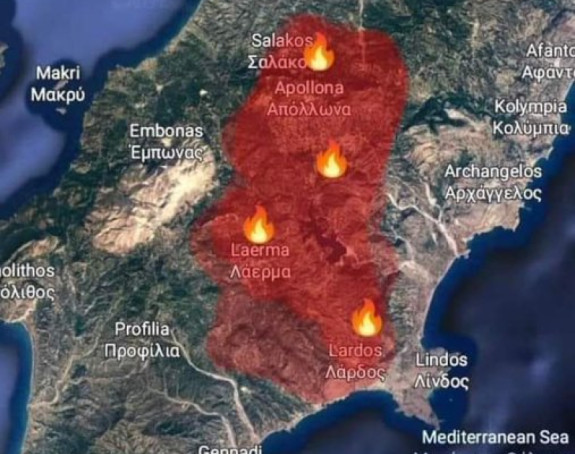 Родос: 30.000 људи евакуисано због шумских пожара