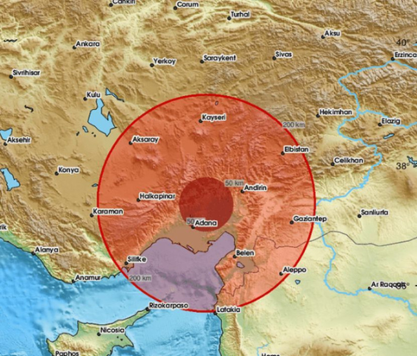U Turskoj zemljotres magnitude 5,5 stepeni