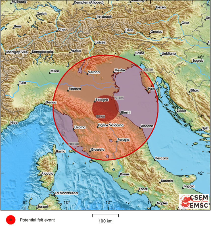 Јак земљотрес погодио Италију