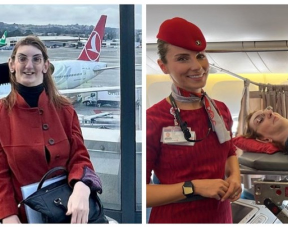 Највиша жена на свијету први пут у авиону