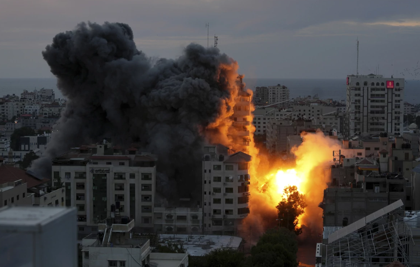 Objavljeni snimci rušenja nebodera u pojasu Gaze
