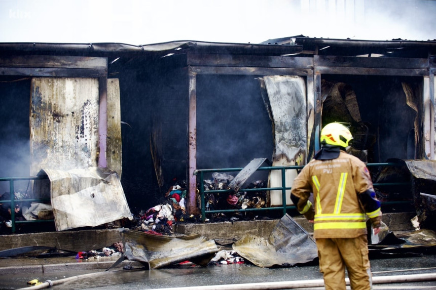 Ugašen požar na sarajevskoj pijaci, ima povrijeđenih