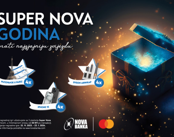 Praznično nagrađivanje Nove banke i Mastercarda: Pokrenuta nagradna igra „Super Nova godina“