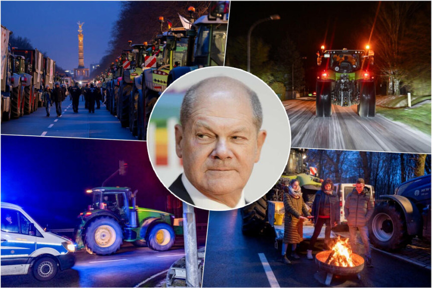Трактори стижу у Берлин: Велике демонстрације против Шолцове владе
