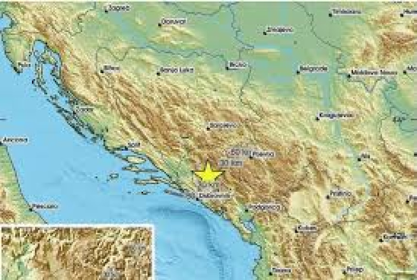 Тресло се тло у БиХ: Херцеговину ноћас погодио земљотрес