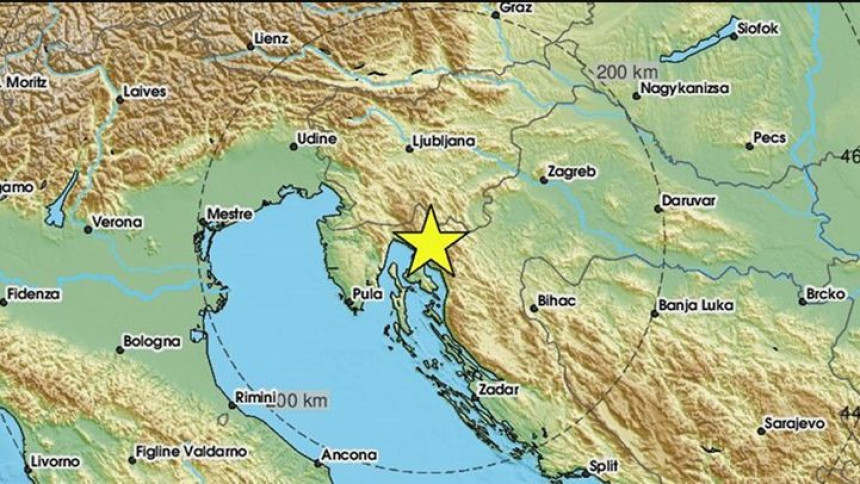 Кварнер погодио земљотрес јачине 3,4 степена