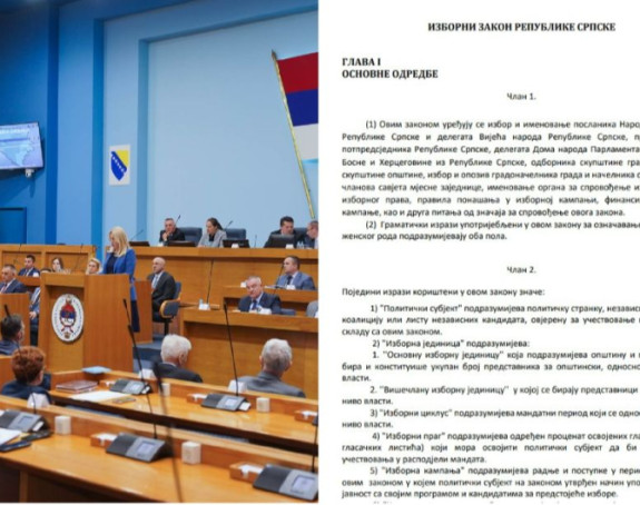 Procurio dokument Nacrta izbornog zakona Srpske