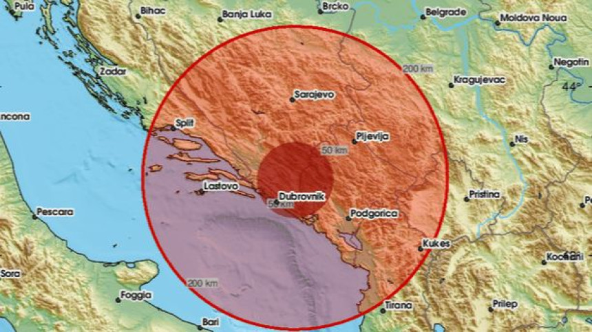 Snažan zemljotres u Crnoj Gori, tresla se i Hercegovina
