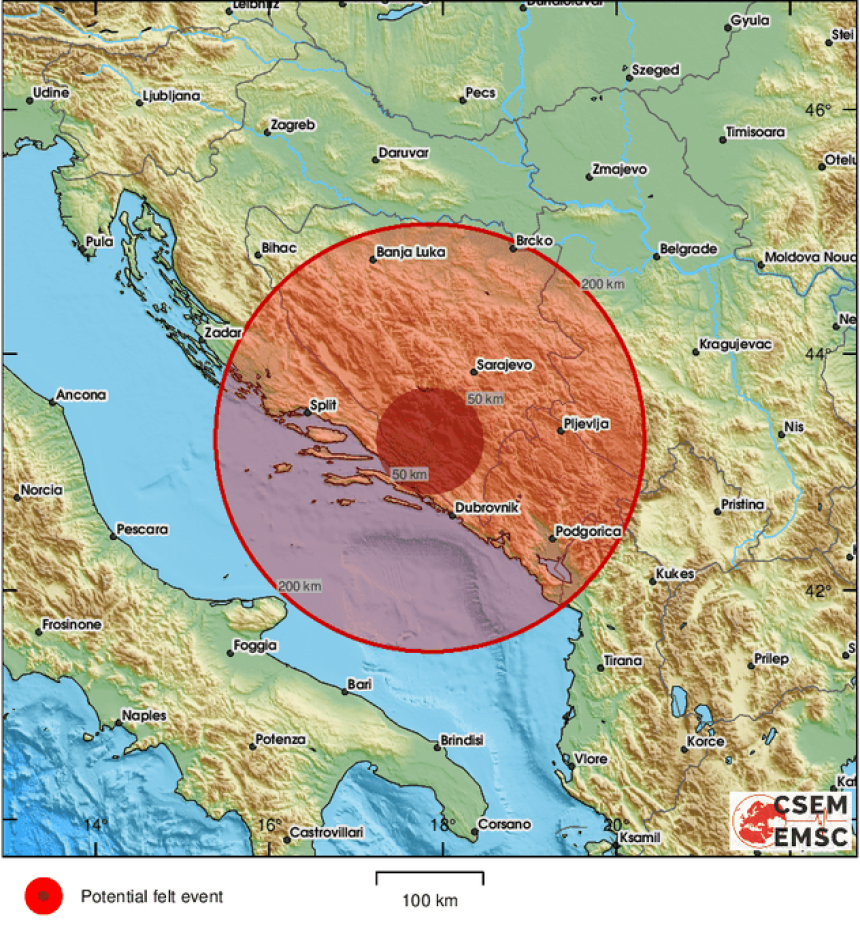 Нови земљотрес у БиХ, епицентар у Широком Бријегу