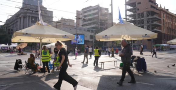 Završena blokada raskrsnice ispred Vlade Srbije