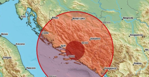 Земљотрес погодио БиХ, затресло се тло код Мостара