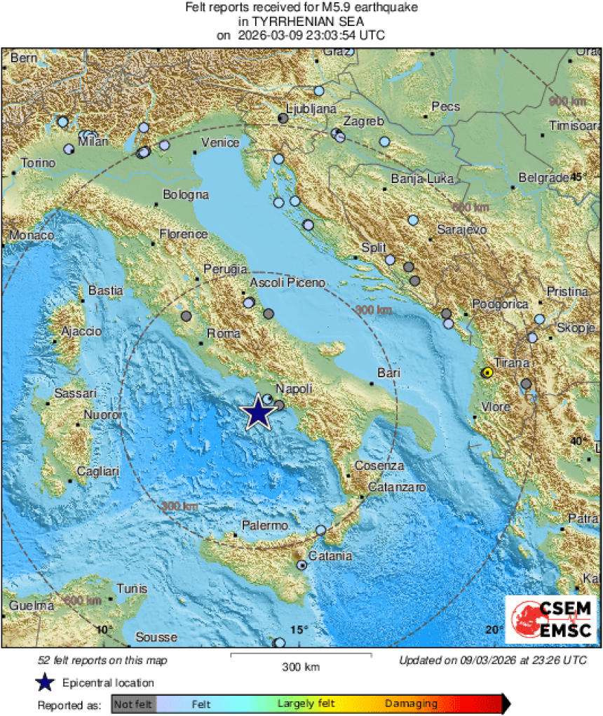 Snažan zemljotres u Italiji, osjetio se širom Evrope