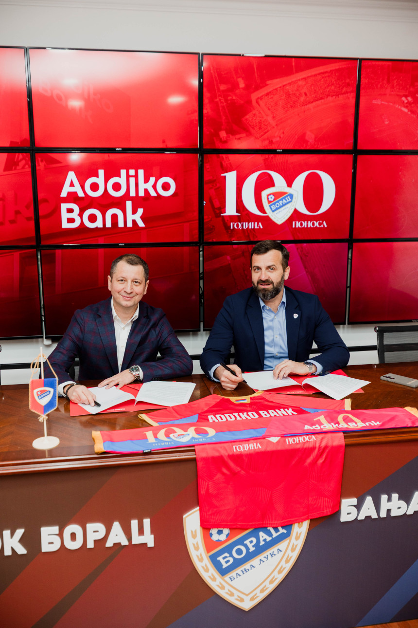 Addiko Bank Banja Luka i FK Borac potpisali novi Ugovor o sponzorstvu