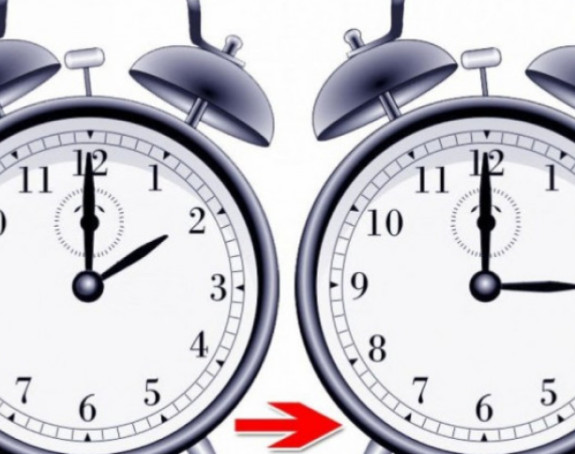 Kazaljke na satu pomjerene jedan čas unaprijed