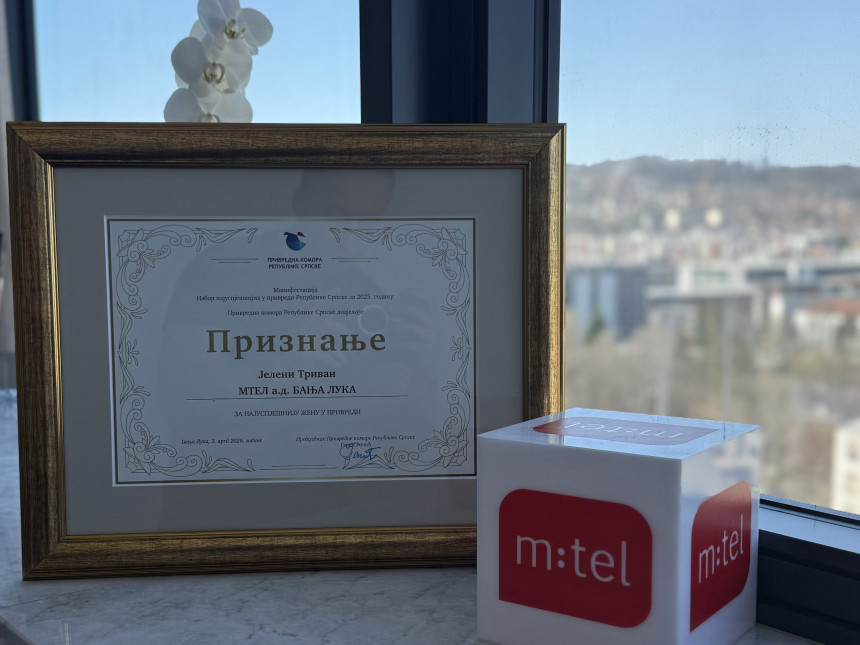 Priznanje Jeleni Trivan za rezultate kompanije m:tel
