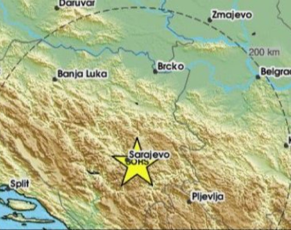 Zemljotres jačine 3 stepena pogodio područje Sarajeva