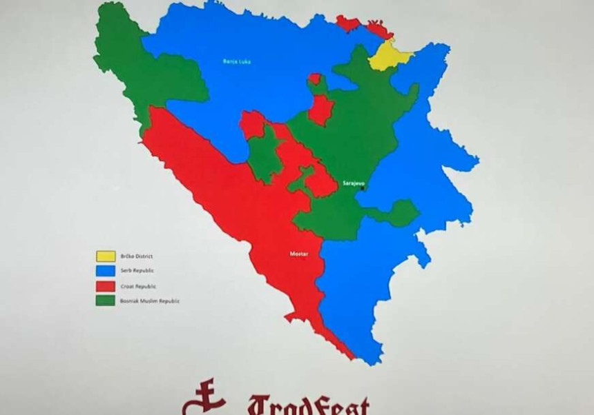 У Загребу данас представљена карта БиХ са три ентитета