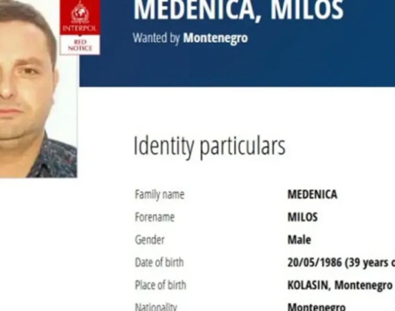 Miloš Medenica boravio na mjestima poznatim policiji