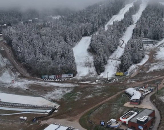 Pad temperature donio prvomajski snijeg na Bjelašnicu