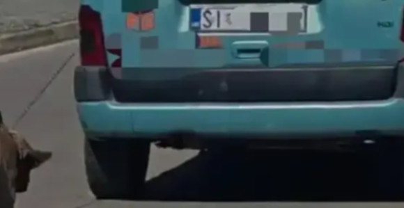 Dno dna! Vezao psa za auto i vukao ga kroz grad!