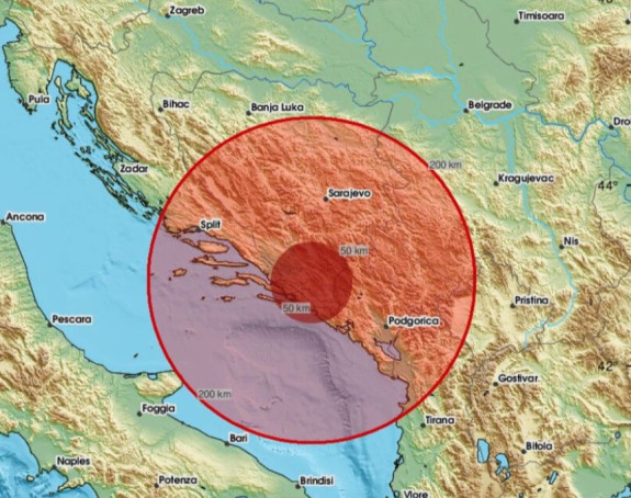 Zemljotres pogodio Hercegovinu, osjetio se i u regionu