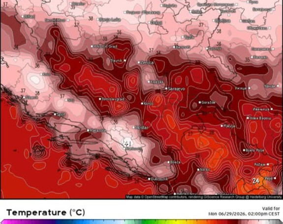 Stižu vreline: BiH, Slovenija i Hrvatska pod upozorenjima