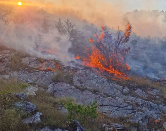 Požar odbijen od kuća u selu Slivlja kod Gacka