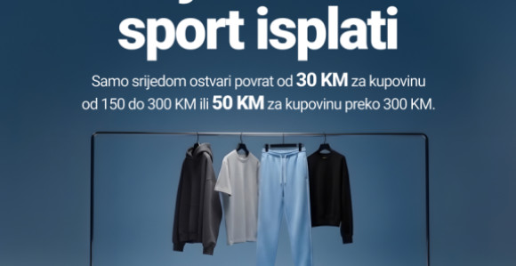 Nova banka vraća novac za kupovinu sportske opreme