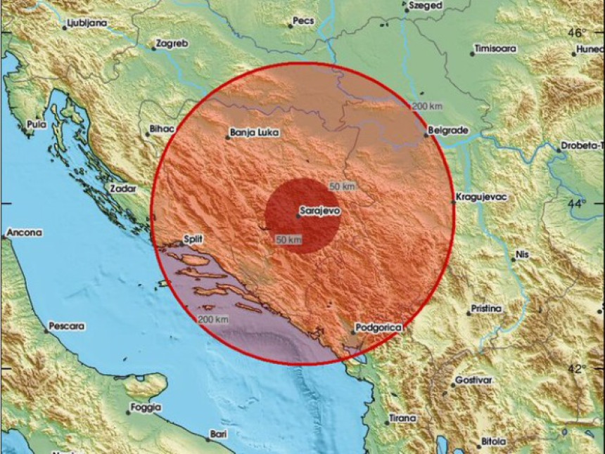 Registrovana tri manja zemljotresa tokom noći u BiH