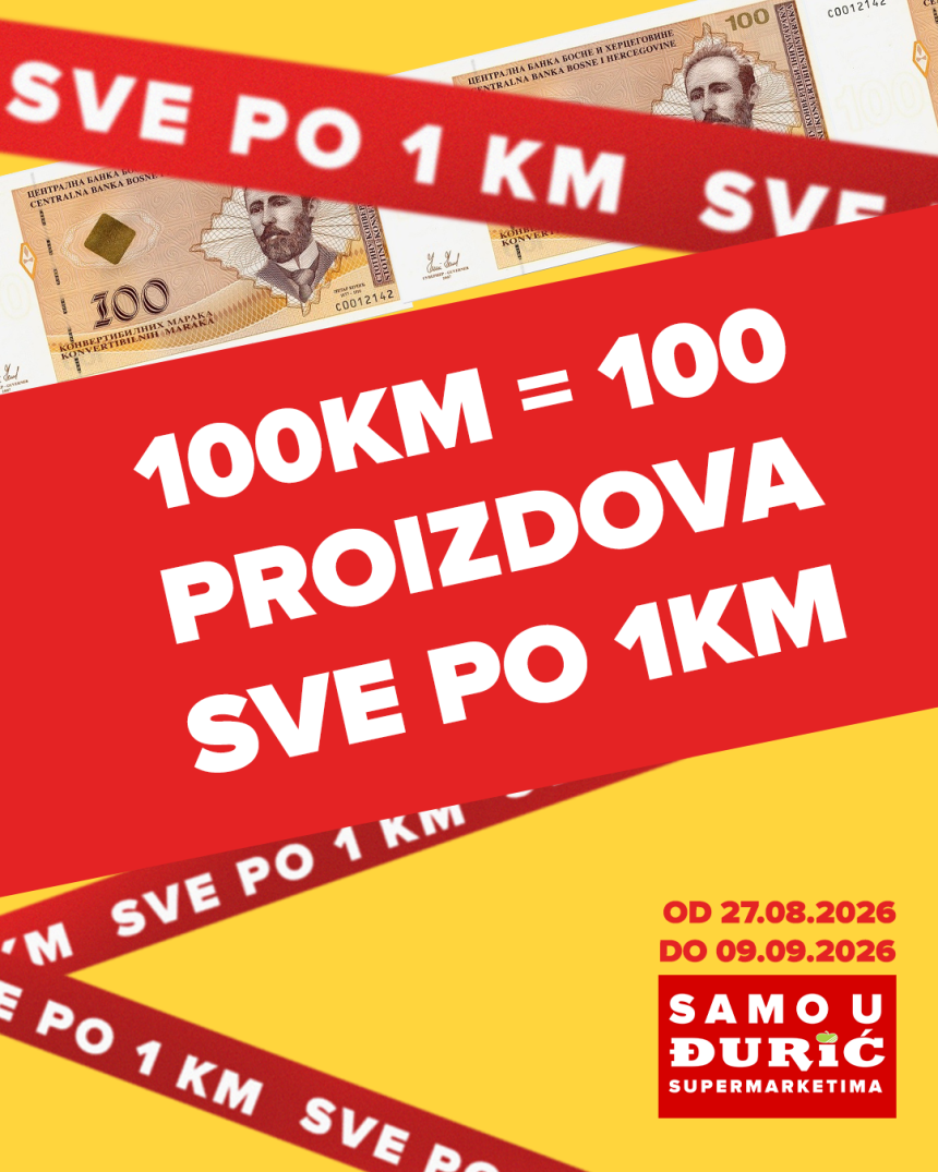 Sve po 1 KM: Đurić marketi pripremili veliku akciju za kupce