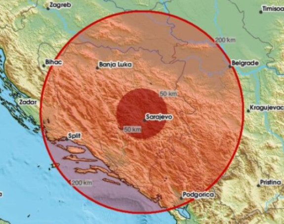 Zemljotres kod Visokog, osjetio se na širem području BiH