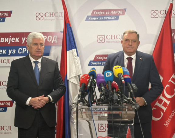 Sastanak SNSD-a i HDZ-a u Banjaluci: Dodik i Čović poručili da su nezaobilazan faktor u formiranju vlasti