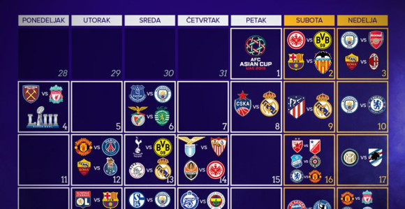 Šta nas čeka u februaru? LŠ, Superliga, vječiti derbi...