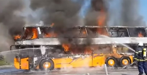 Kako je izgorio srpski autobus?