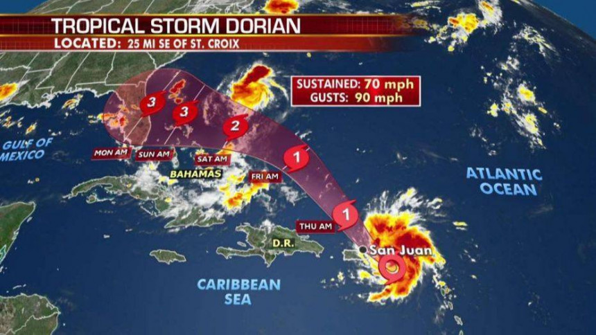 САД: Стиже ураган "Доријан": Удари вјетра 240 км/х