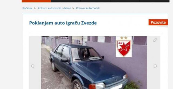 Premija za gol Arsenalu – Ford Eskort iz '94.