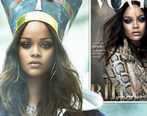 Rijana kao Nefertiti na naslovnoj strani „Voga“