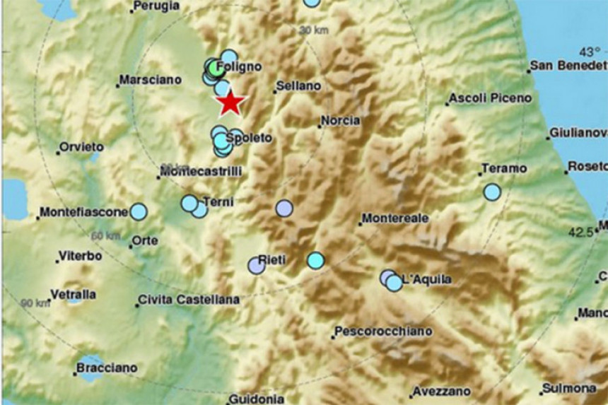 Земљотрес погодио централну Италију