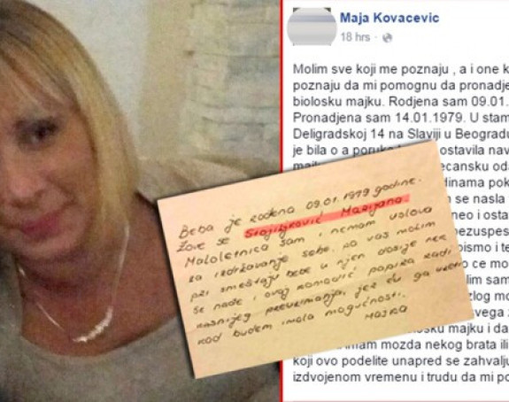 Pomozimo joj da nađe majku koja je ostavila