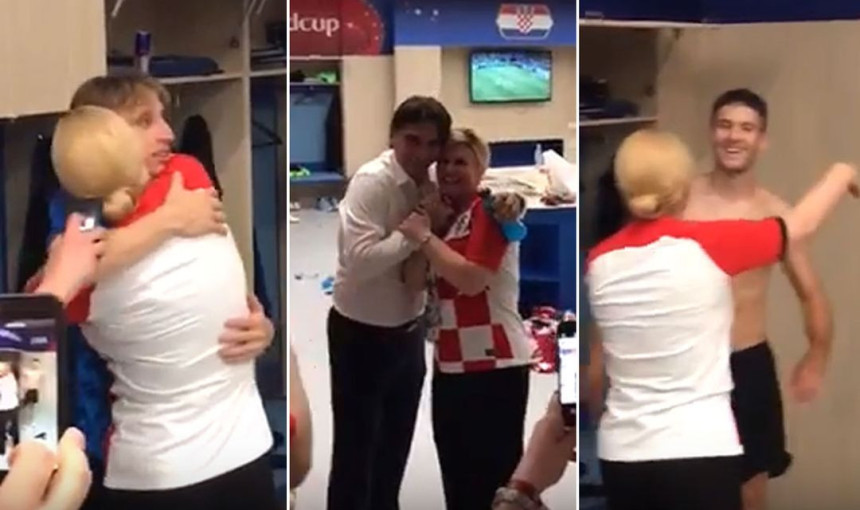 Video: Kolinda izgrlila polugole Hrvate!