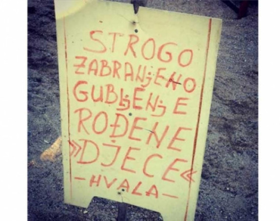 Neobično upozorenje stoji na plaži Jaz