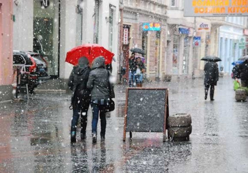 Oblačno sa kišom i snijegom u BiH