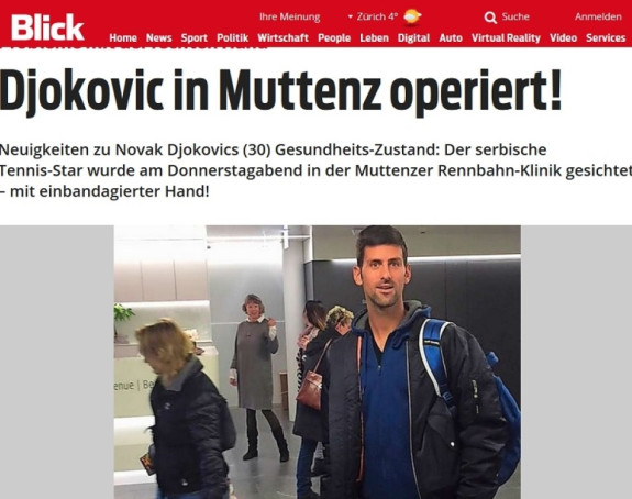 Đoković: Da, operisao sam lakat!