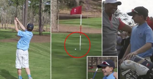 Video: Klinac pogodio iz prve, dok ga je Tajger gledao!