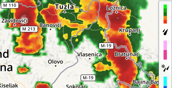 Nevrijeme u okolini Bijeljine